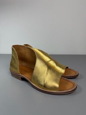 Free People Royale Pointed Toe D'Orsay Women's Size 7.5 Light Tan Leather Shoes